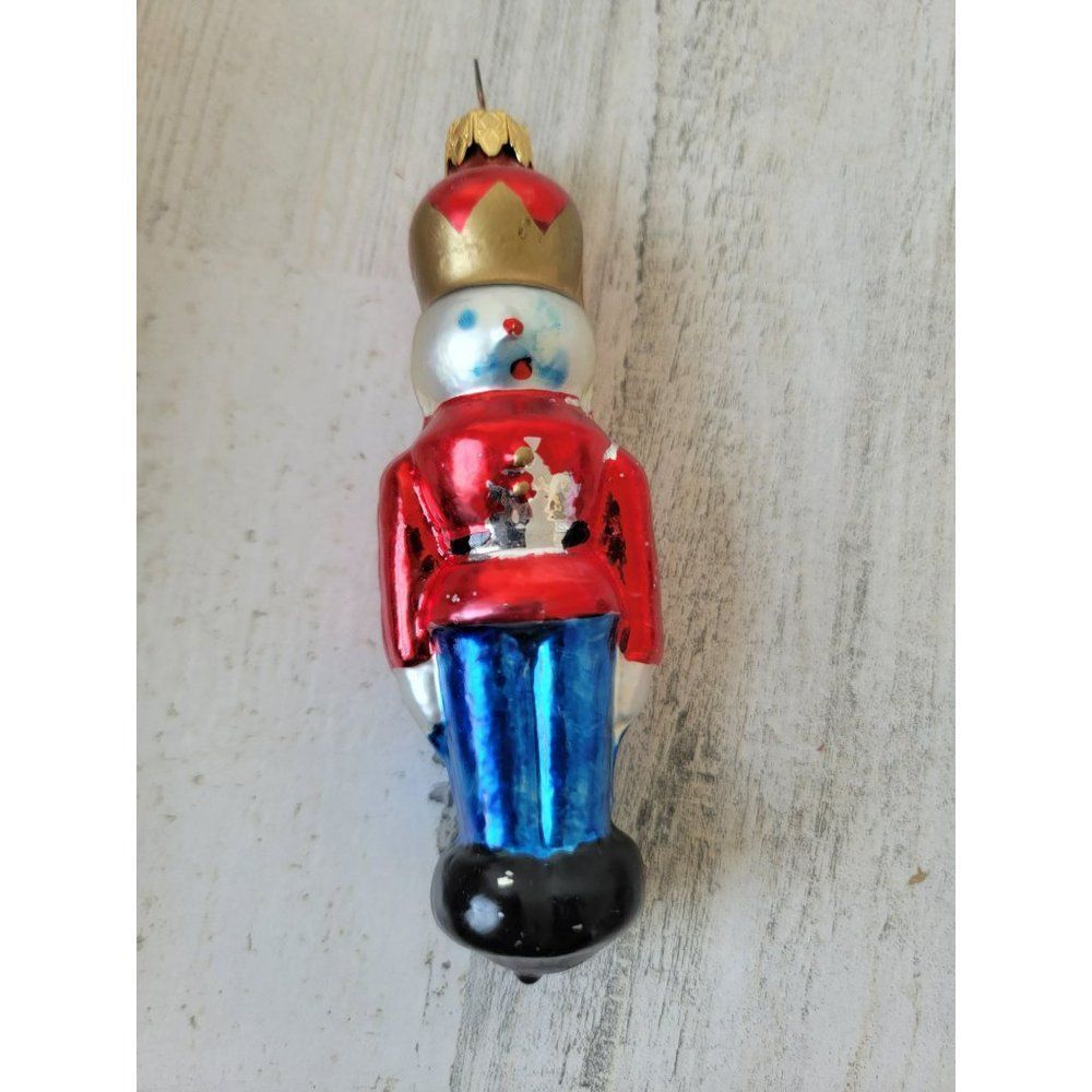 Red Nutcracker Soldier AS IS ornament Xmas decor